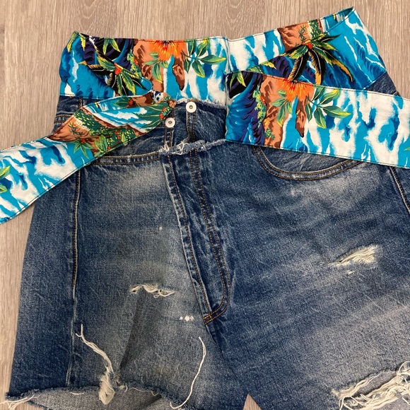 R13 Tie Waist Cross over Short. Size 27 - Picture 7 of 12